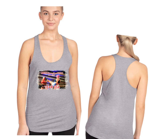 ladies next level brand Razorback tank
