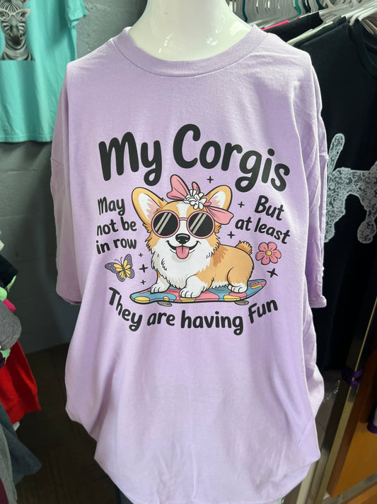 New unisex light purple corgi