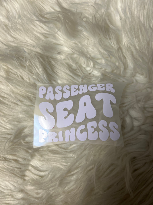 New car decal  passenger seat, princess