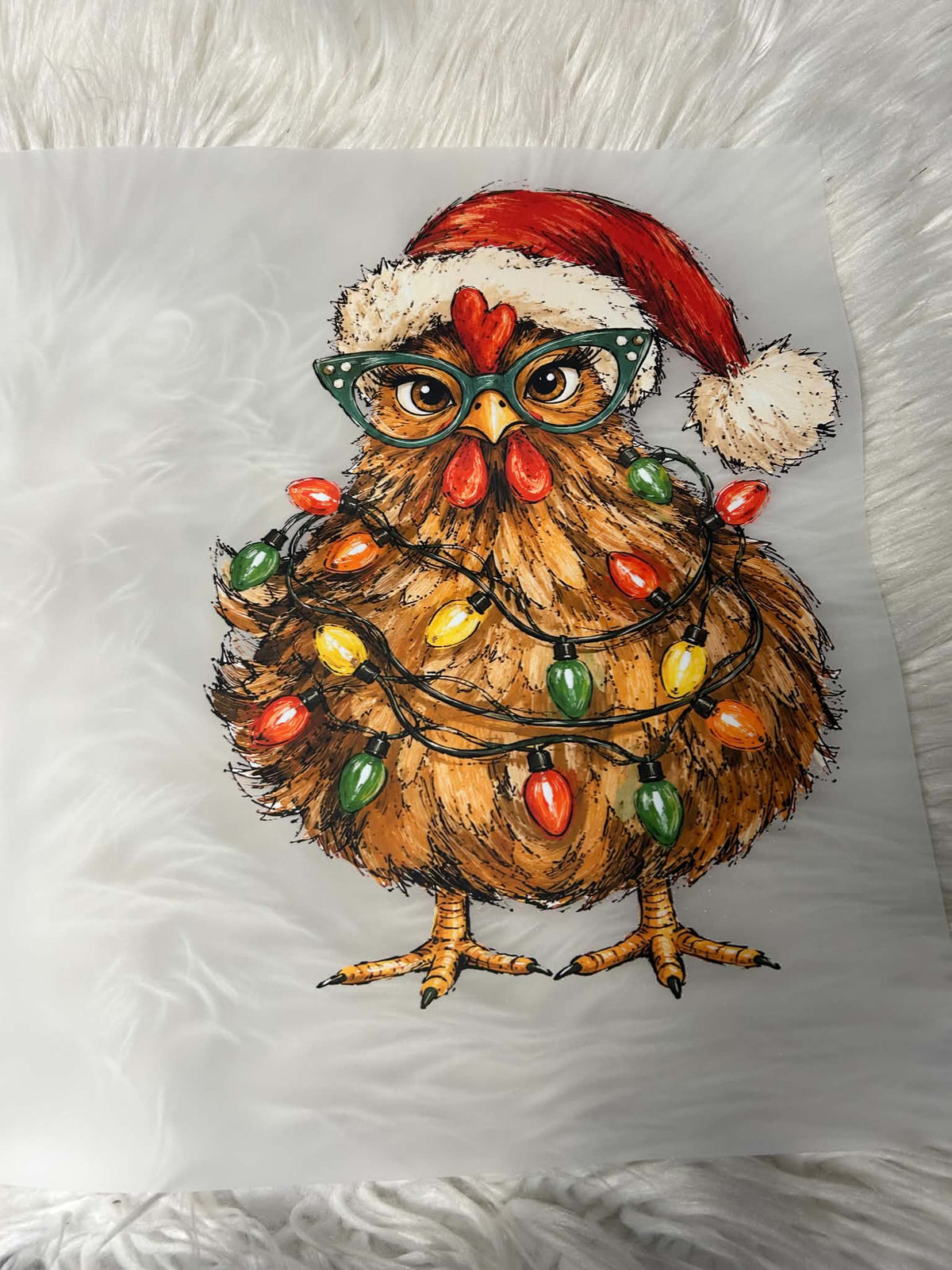 New DTF Christmas chicken