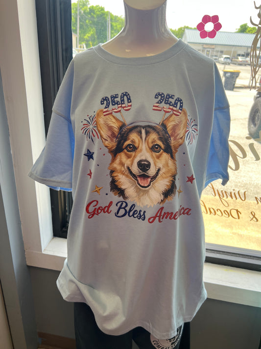 New unisex light blue corgi 250