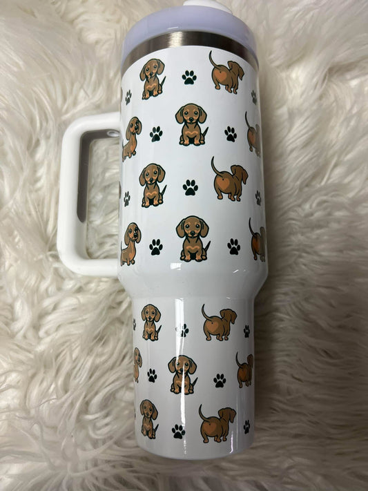 Brand new 40 ounce stainless steel Tumblr with handle  with plastic straw