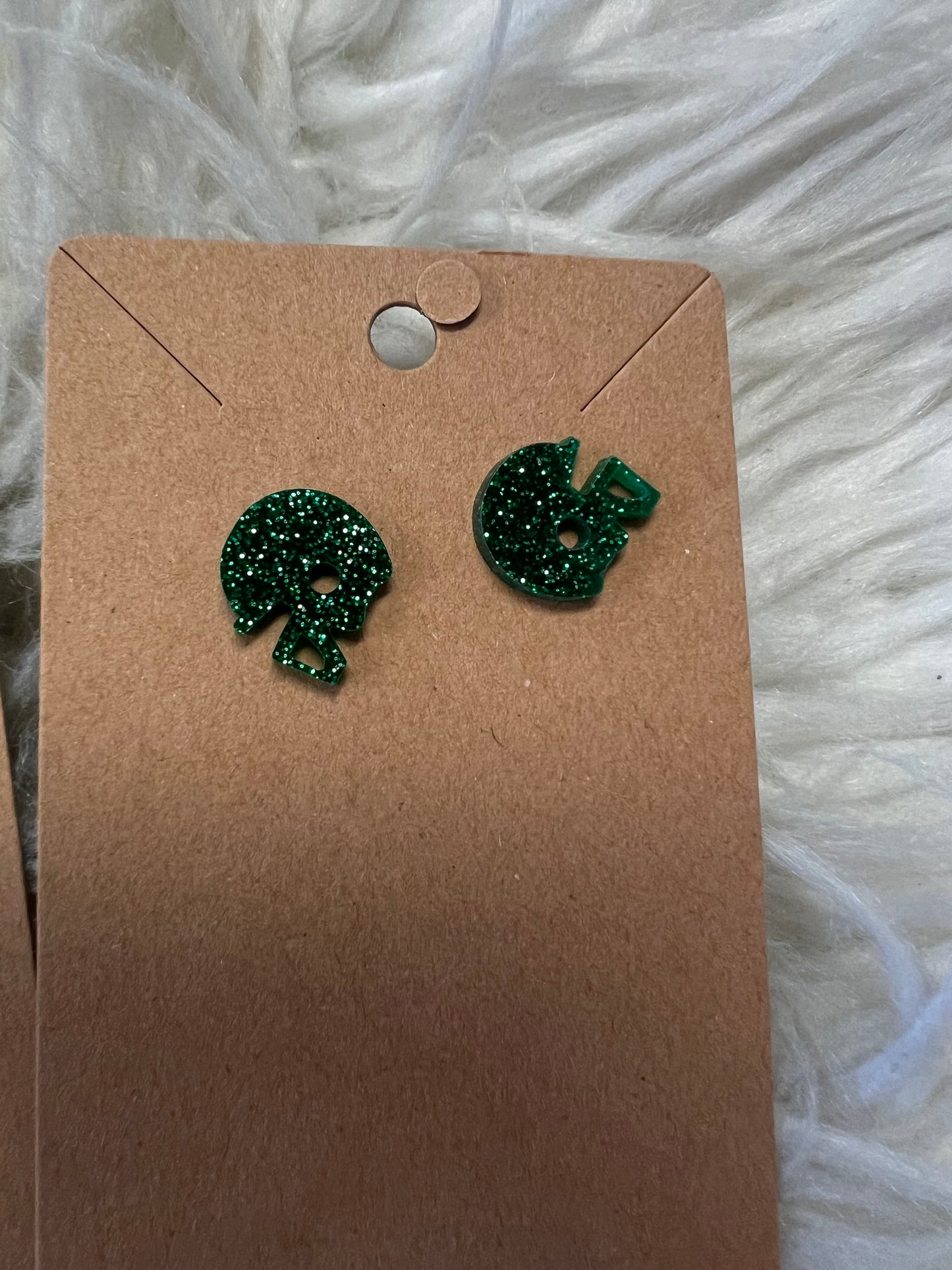 New  stud earring green