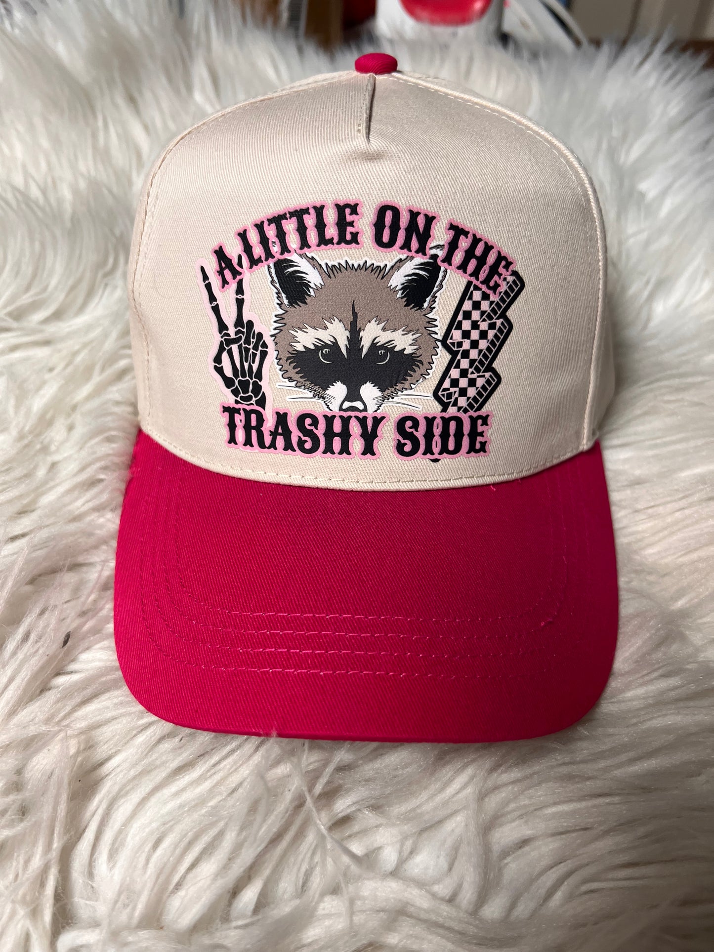 New pink hat a little on the trash side ￼