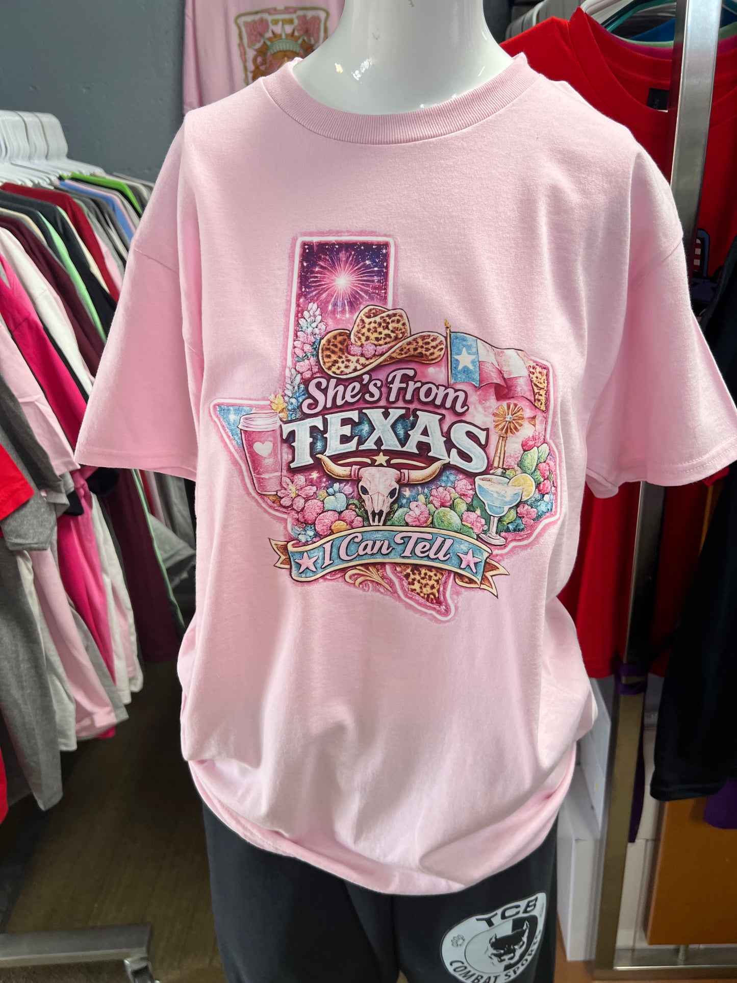 New unisex light pink Texas