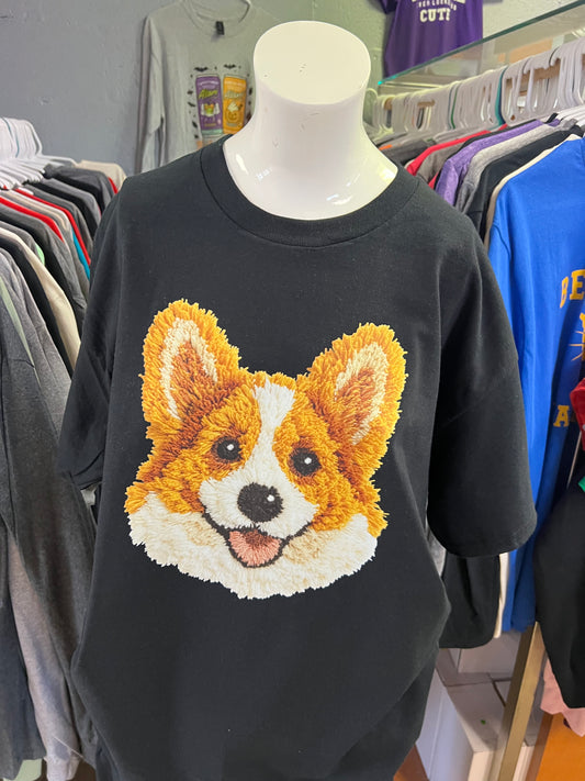 New unisex corgi dog mom black