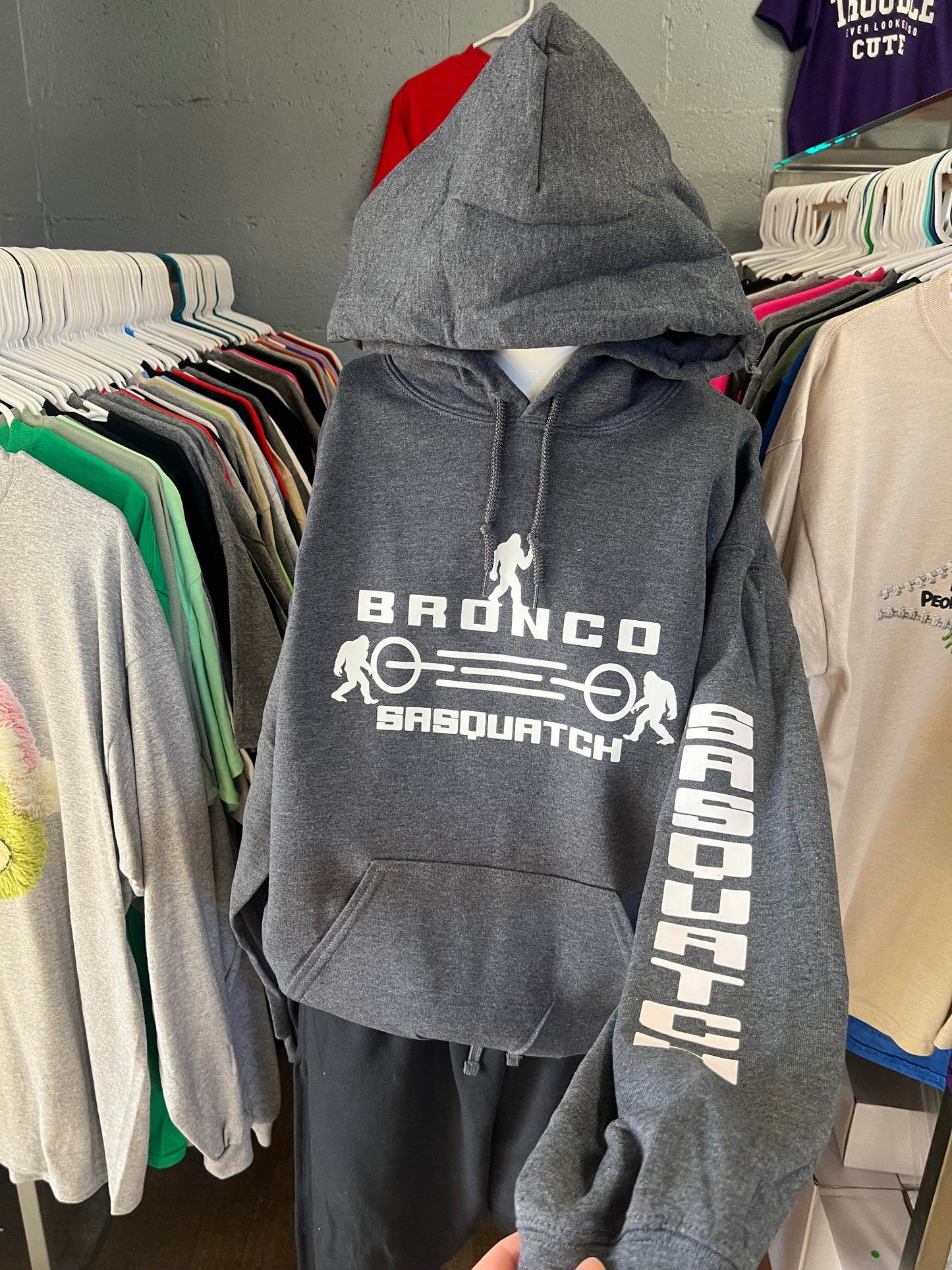 New unisex dark heather