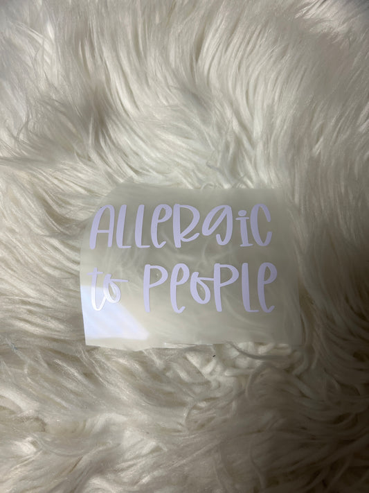 New car decal  allergic to people