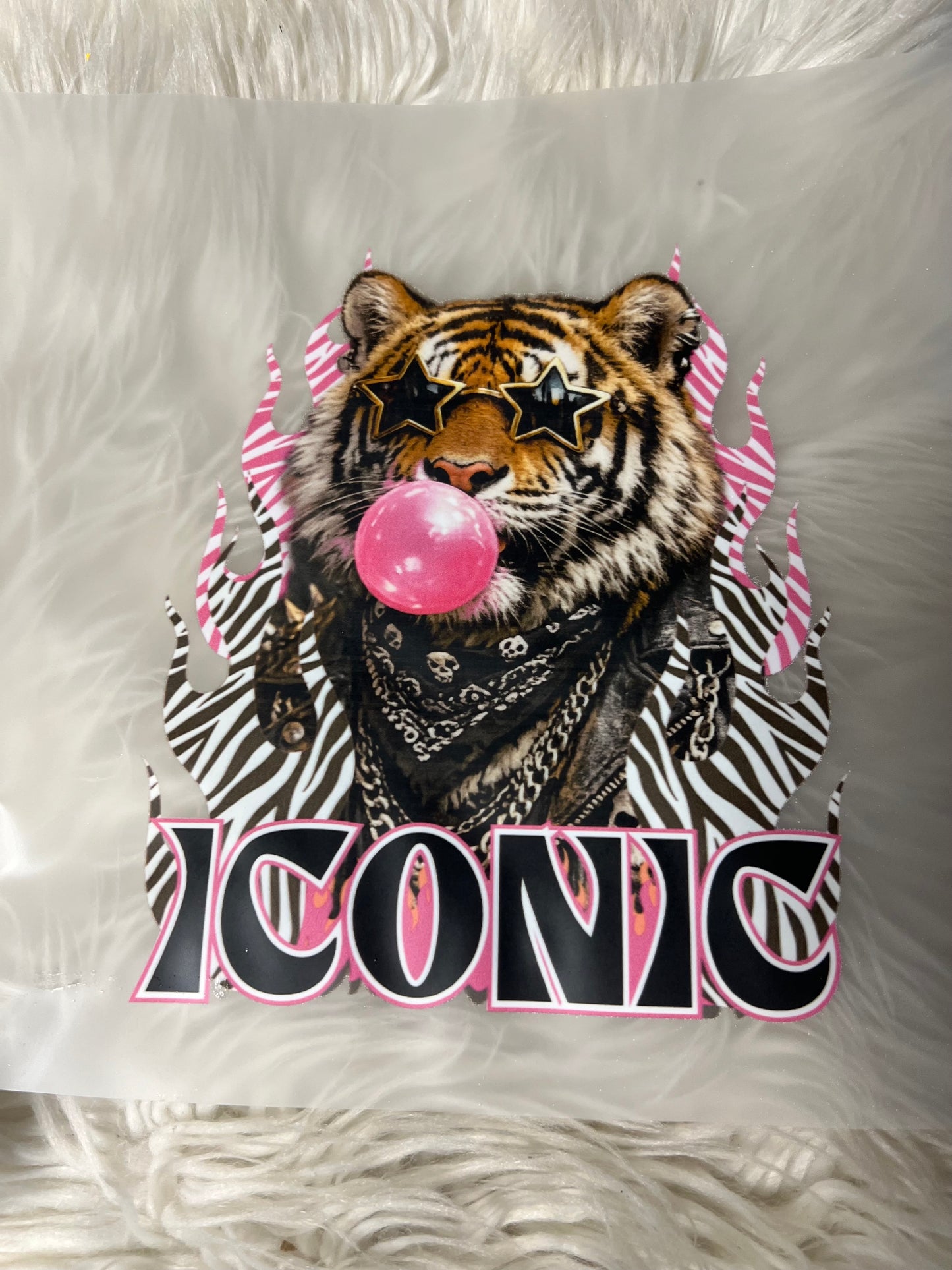 New  DTF iconic bubble pink tiger