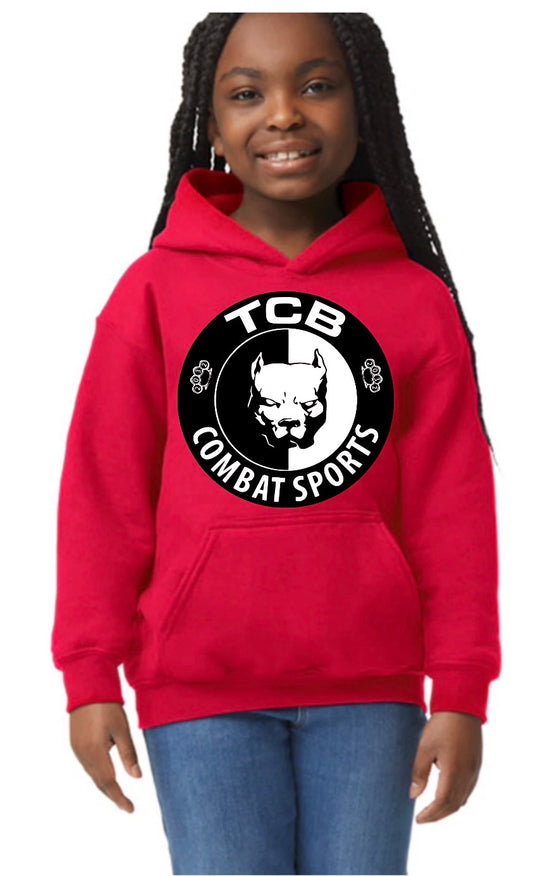 Red  TCB unisex Gilden youth  hoodie