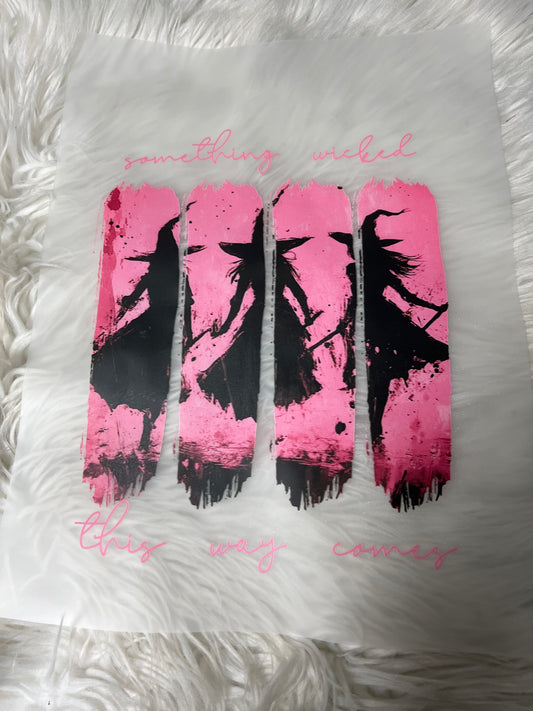 New  dtf pink witches design