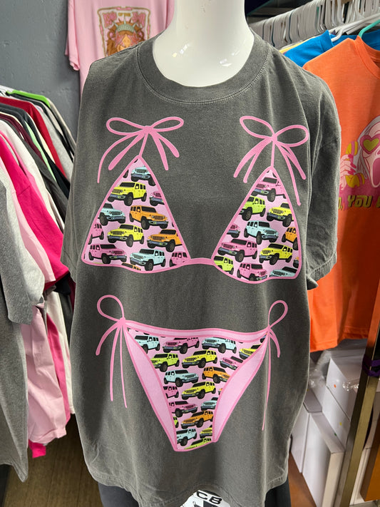 New  unisex T-shirt comfort color Brand bikini vehicle