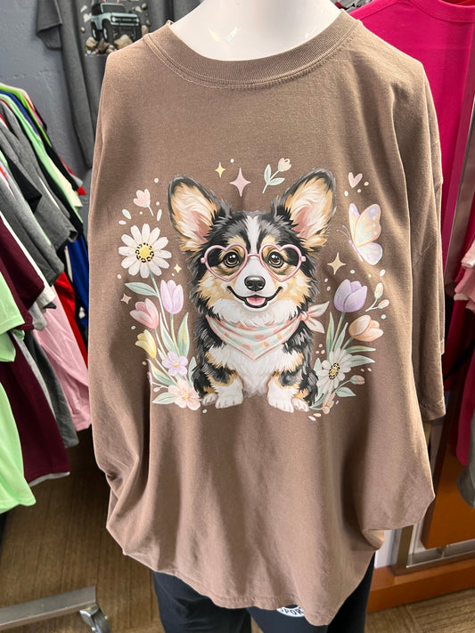 New unisex T-shirt comfort color Brand   corgi