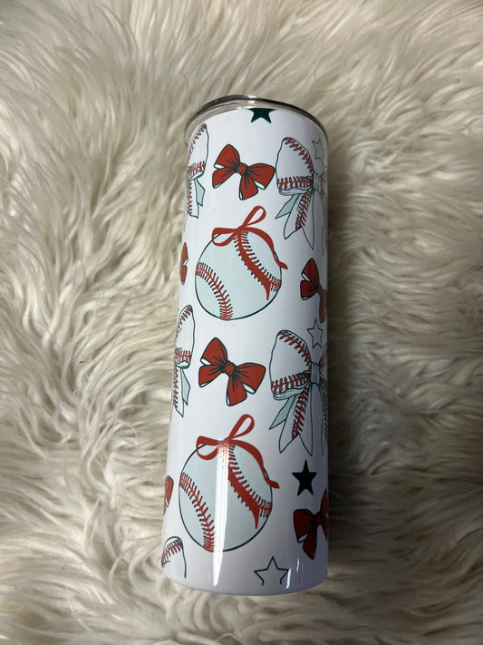 20 ounce metal Tumblr baseball