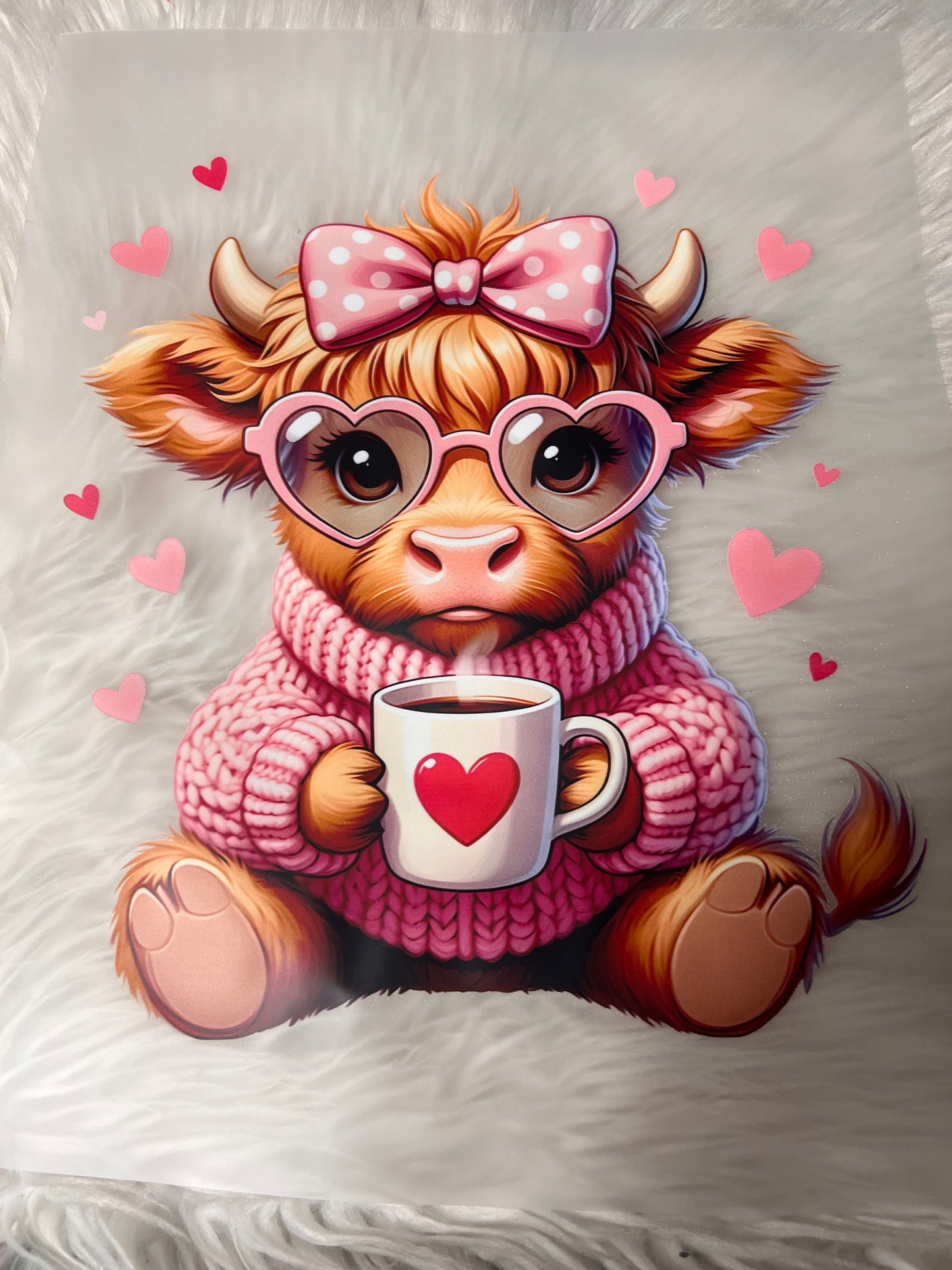 New DTF  cow valentine’s Day ￼