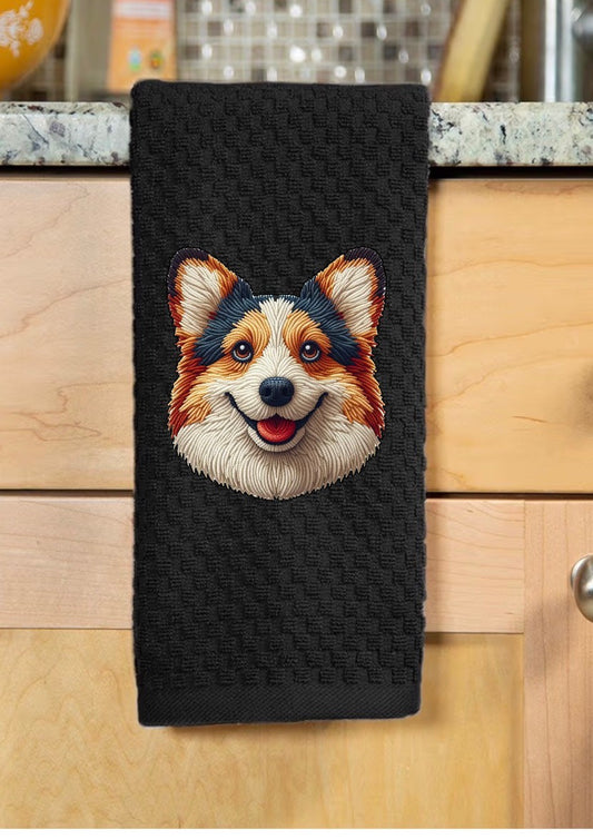 Decorative hand towel corgi