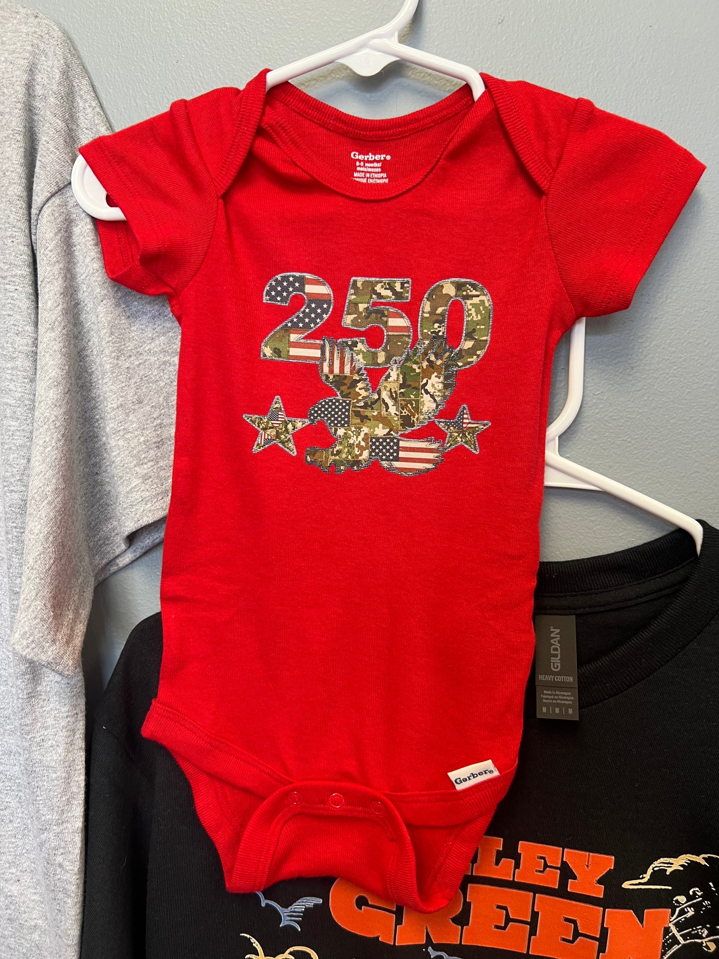 Ready to ship out onesie 6 to 9 months
