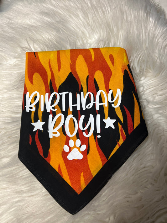 New dog bandanna birthday boy