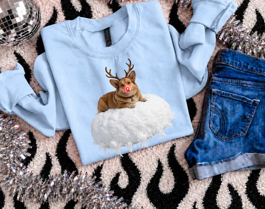 New unisex light blue corgi