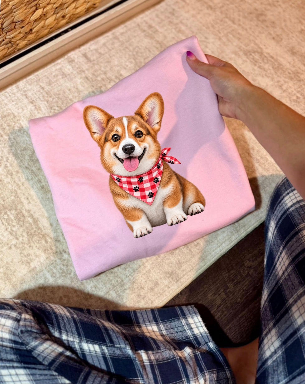 New unisex light pink corgi