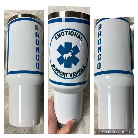 Brand new 40 ounce stainless steel Tumblr with handle  with plastic straw