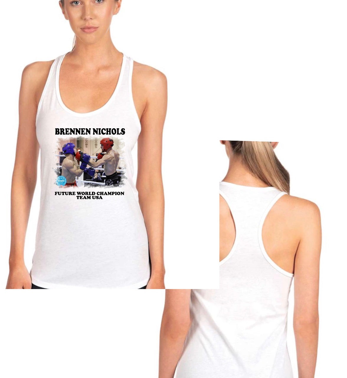ladies next level brand Razorback tank