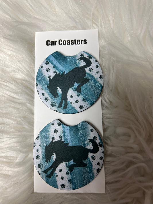 car coasters blue