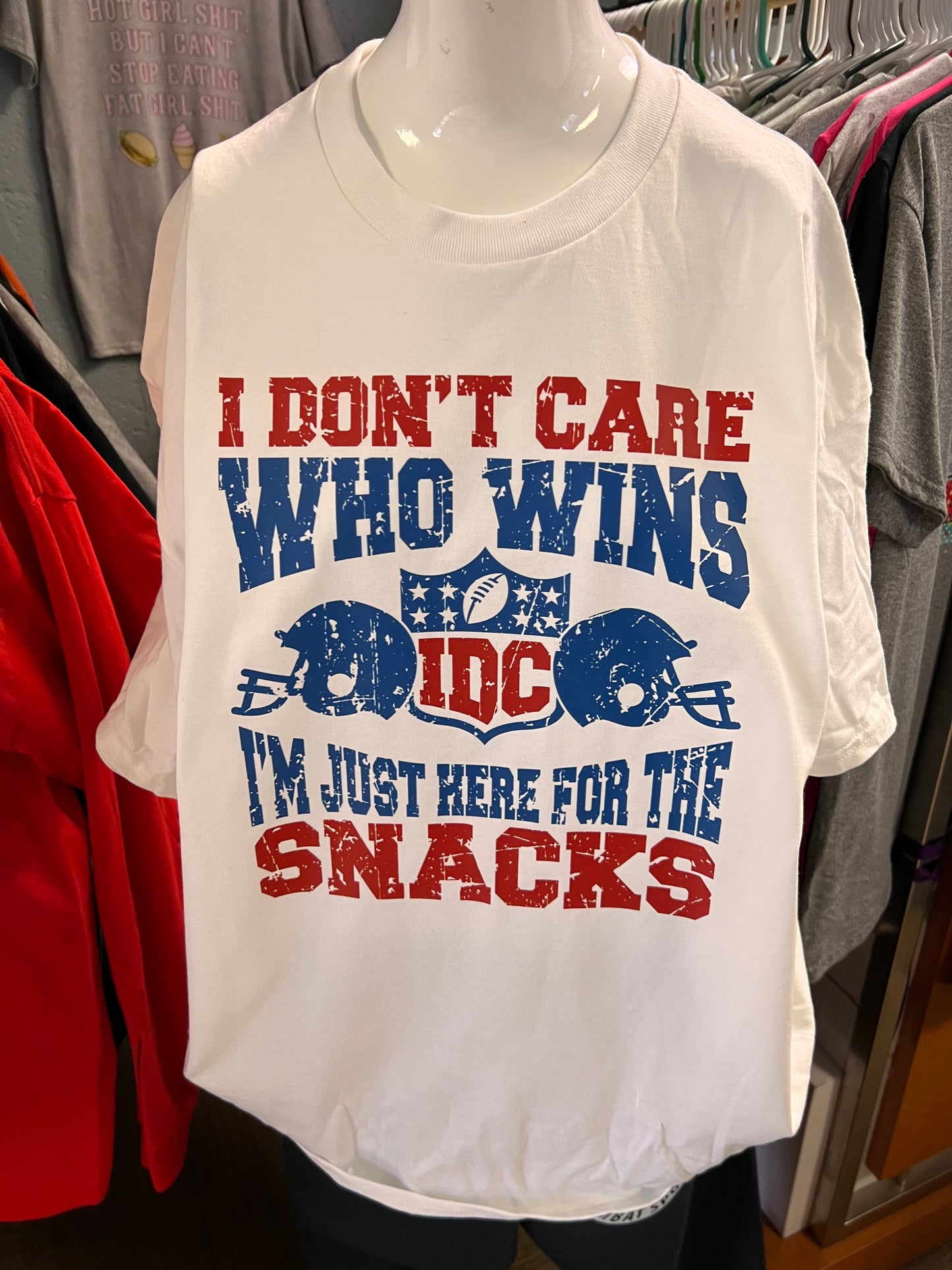 New unisex football  I don’t care who wins. I’m just here for the snacks. ￼