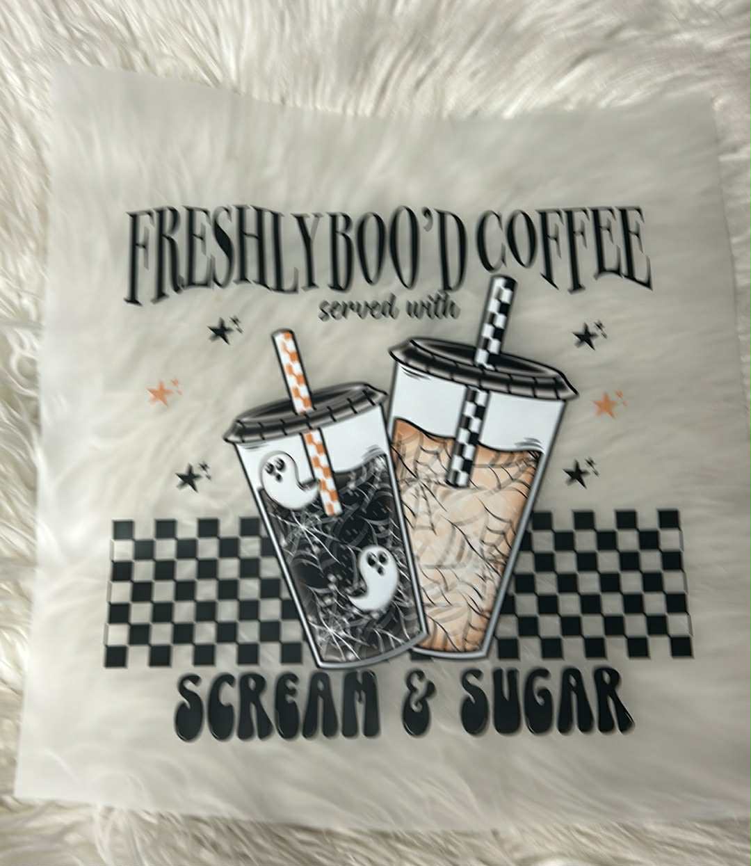 DTF  print scary coffee