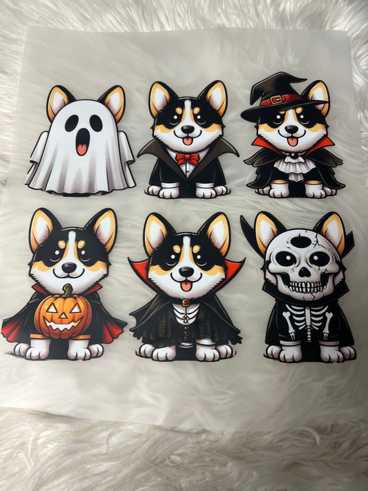 New DTF corgi Halloween