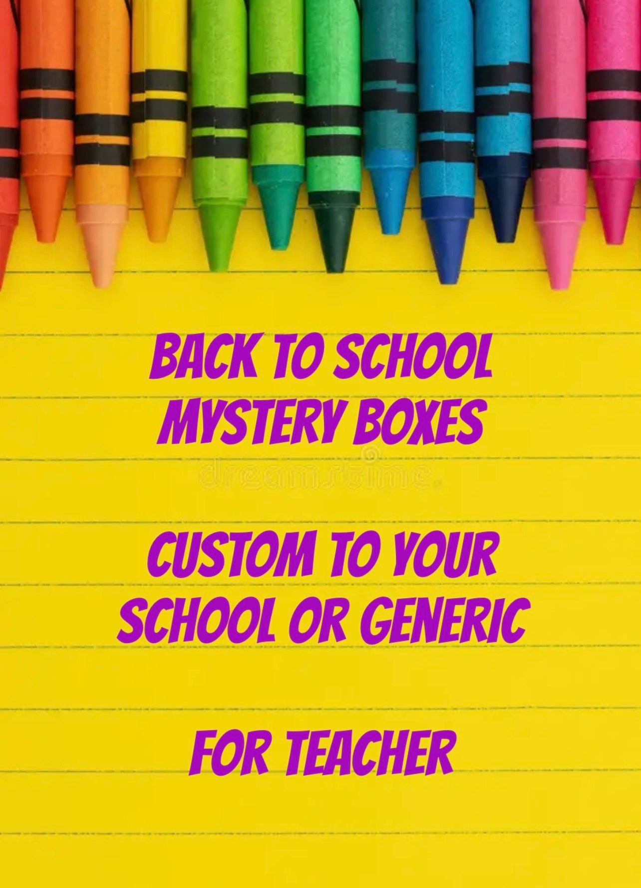 Custom theme mystery box teacher