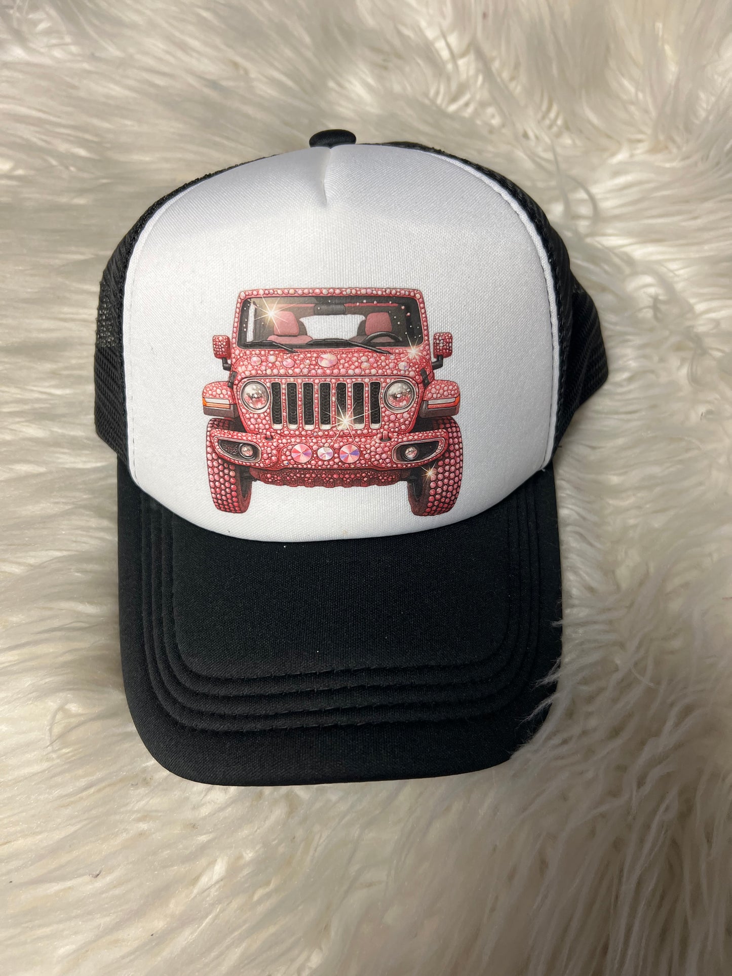 New hat pink rhinestone