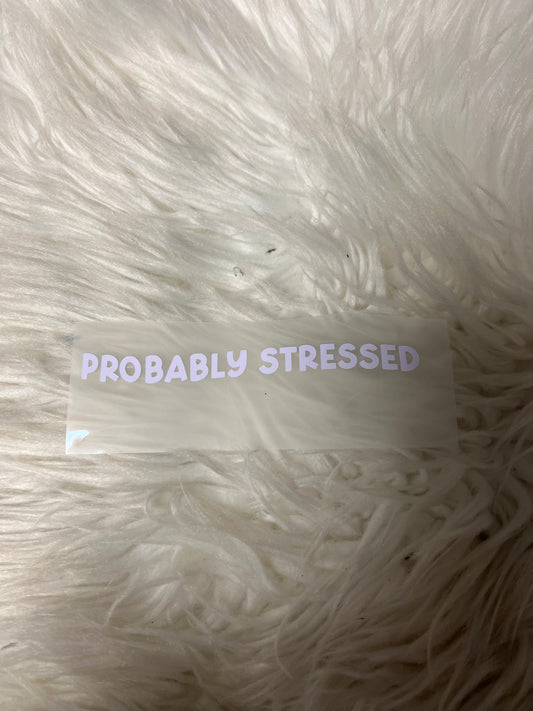 New car decal probably stressed