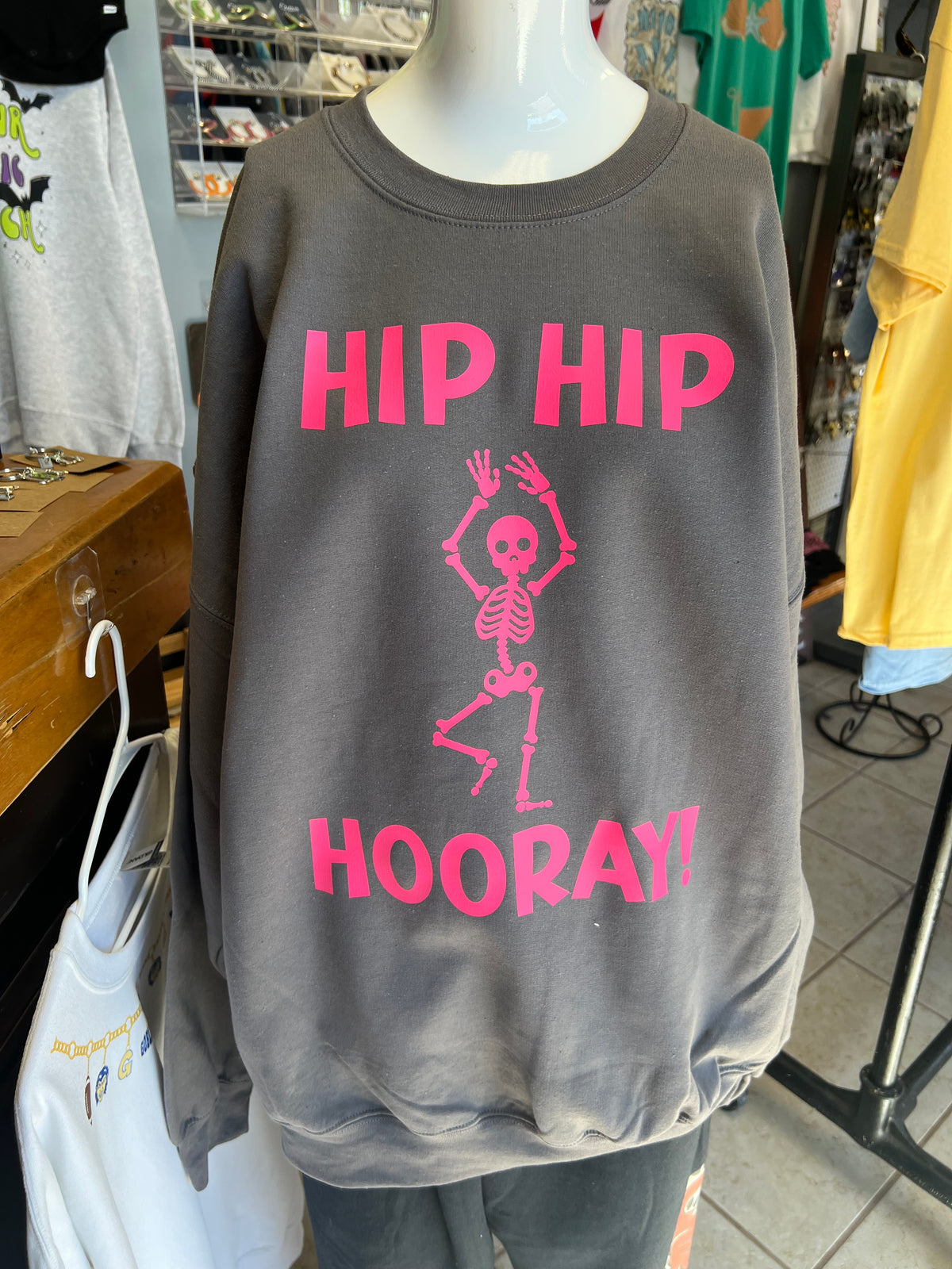 charcoal New unisex top hip hip hooray