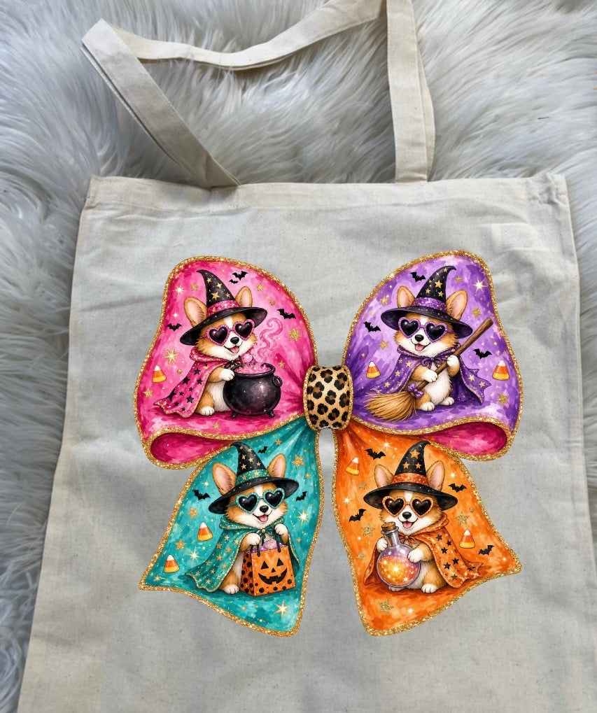 15'' X 16'' Natural Cotton Tote trick-or-treat bag