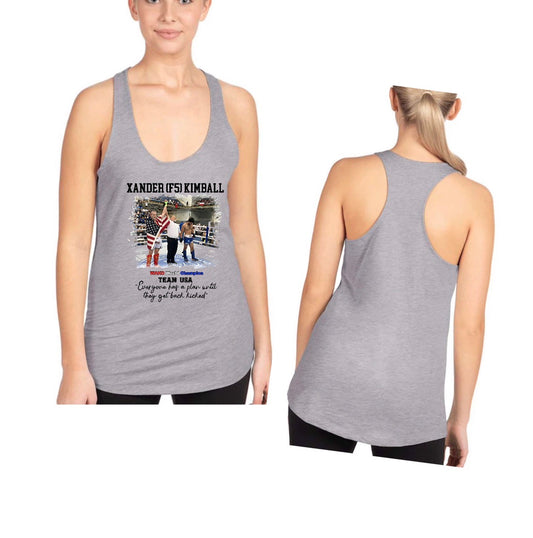 ladies next level brand Razorback tank