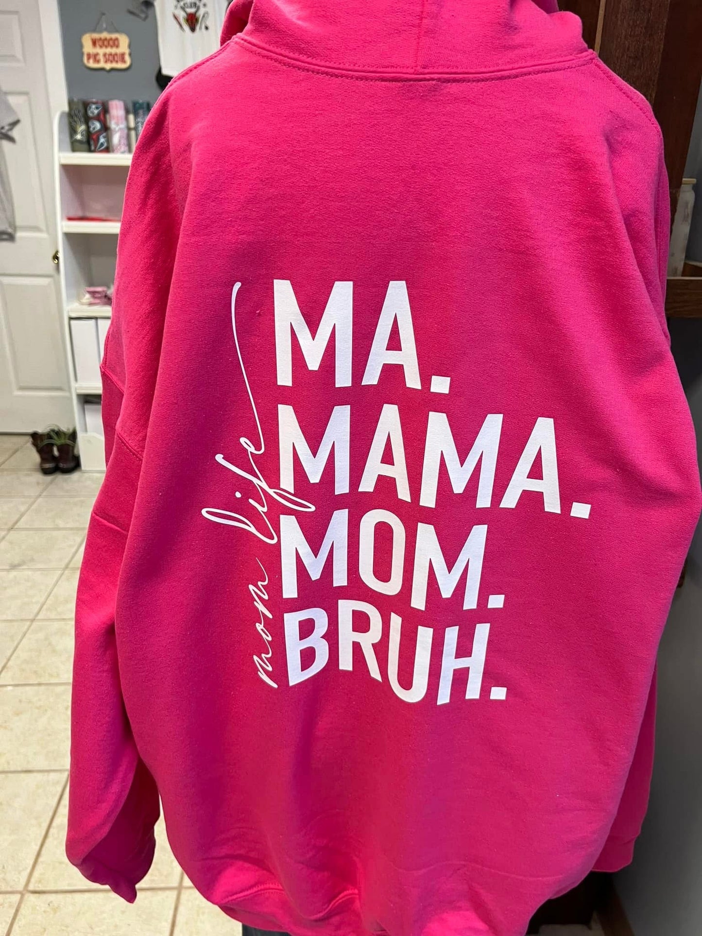 New unisex hot pink mom