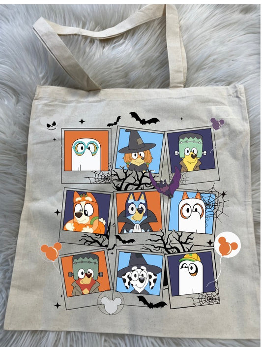 15'' X 16'' Natural Cotton Tote trick-or-treat bag