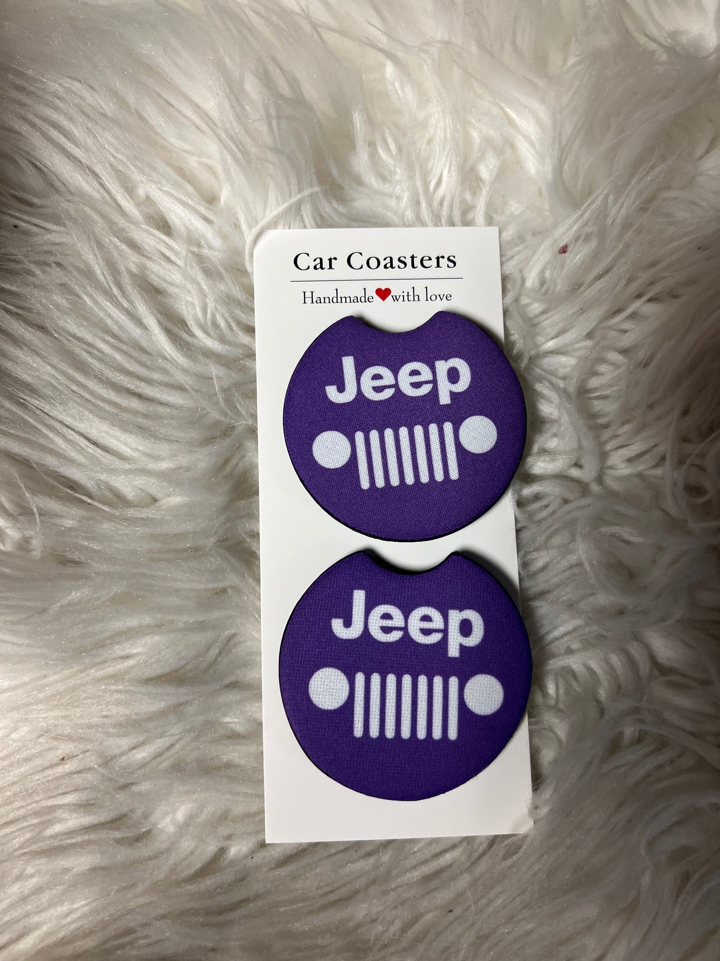 car coasters purple