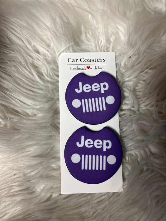car coasters purple
