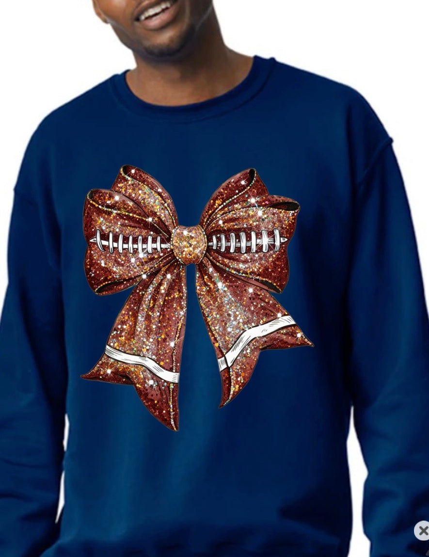 New unisex football navy Top