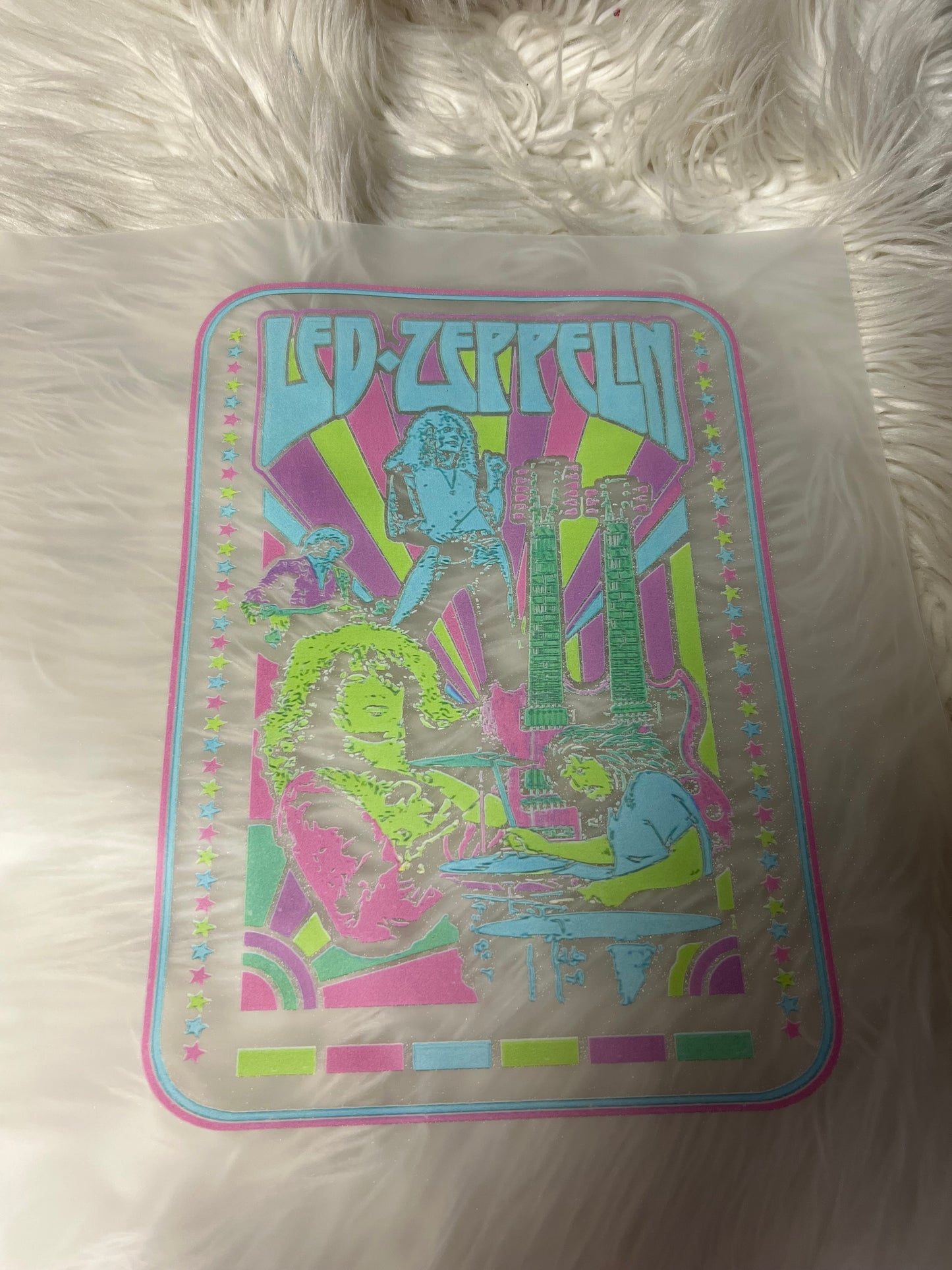 DTF rock blackout design