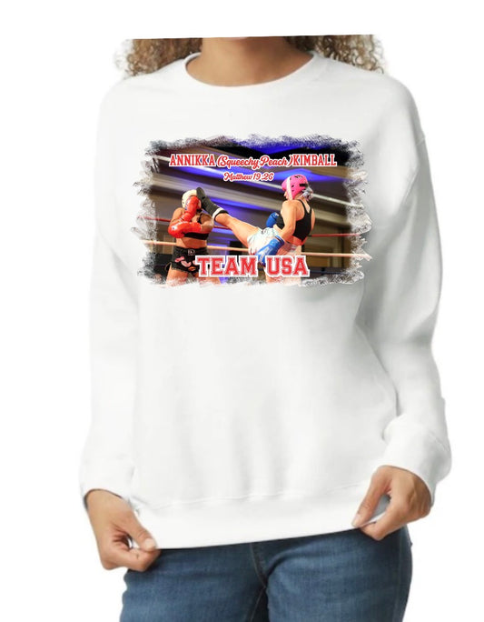 Annikka Kimball youth crewneck sweatshirt, Gilden
