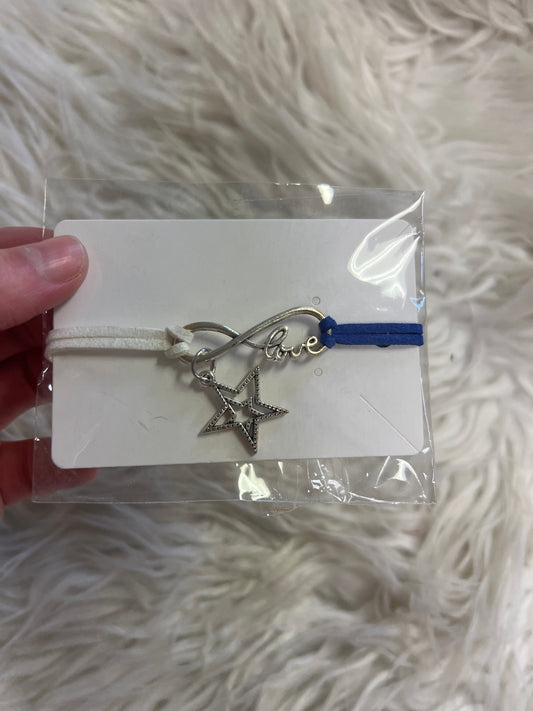 new bracelet blue and white with star charm