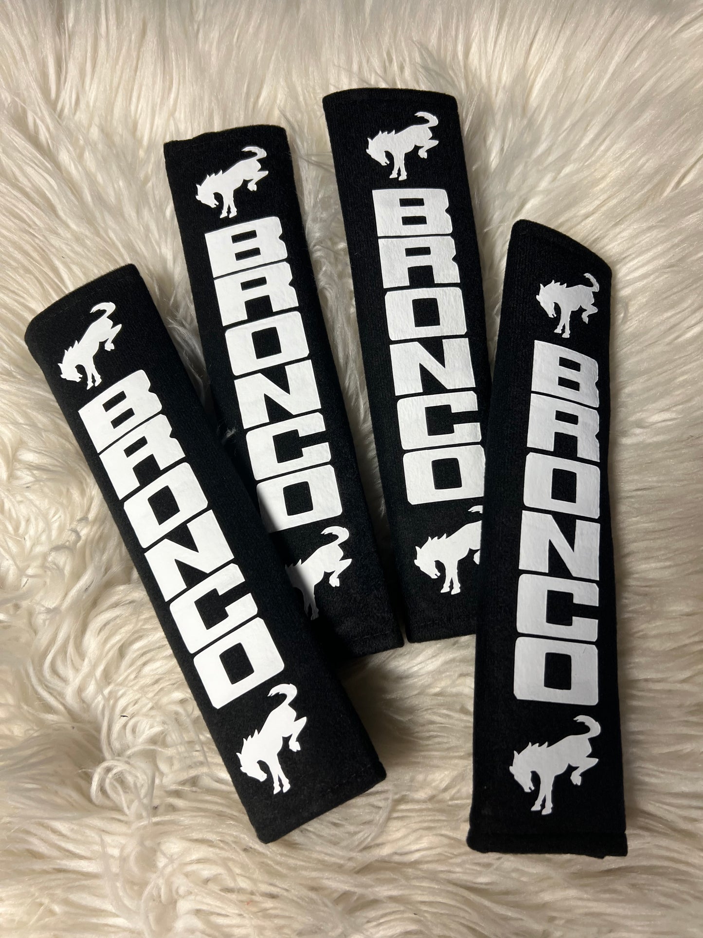 New seatbelt covers set white
