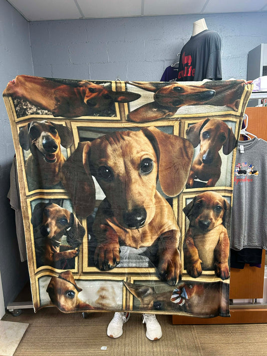 Brand new blanket 50“ x 60“ dachshund ￼