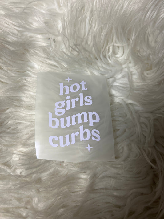 New car decal hot girls bump curbs