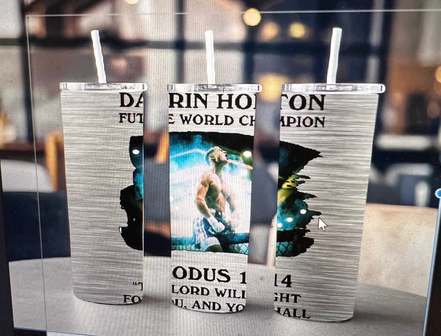 New 20 ounce stainless steel Tumblr with plastic straw