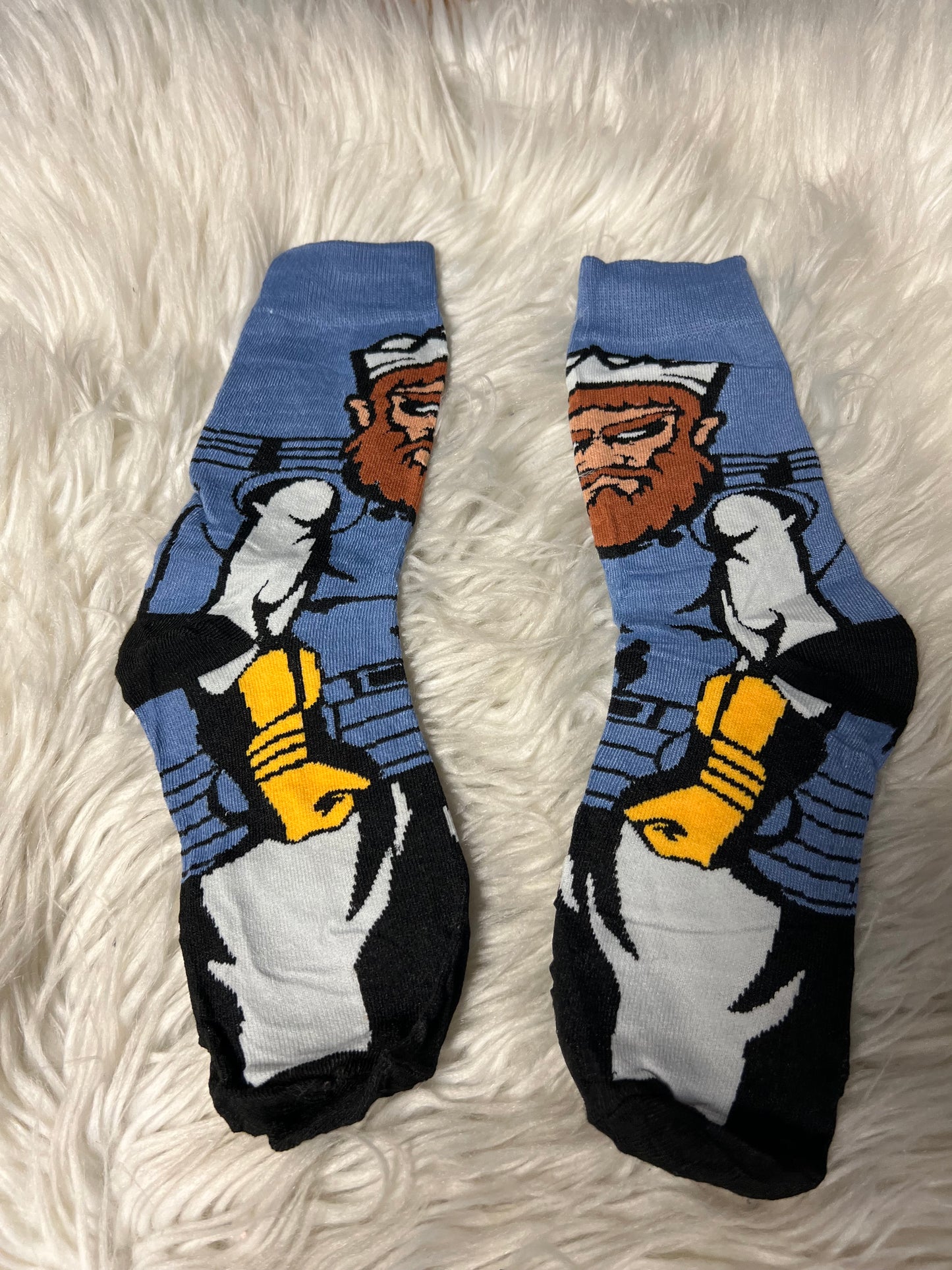 New adult one size graphic socks