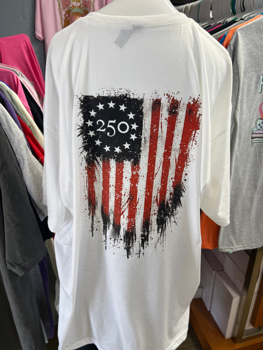 New unisex usa top front and back